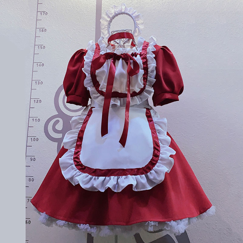 独特な 赤色 白色メイド服 宮廷襟 姫風 クリスマス風 ワンピース ワンピース サイズ M Www Ivoiresante Net
