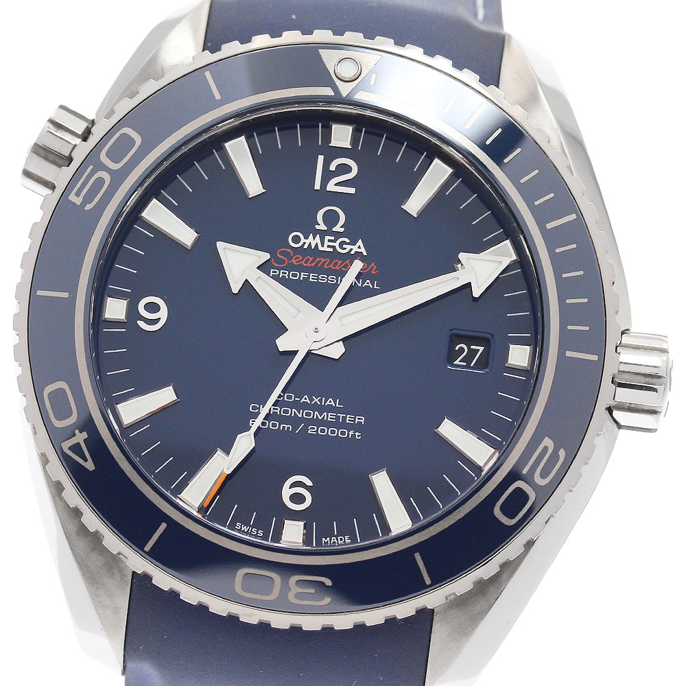 オメガ OMEGA 232.92.46.21.03.001 シーマスター 600 プラネットオーシャン リキッドメタル デイト 自動巻き メンズ 保証書付き_877491【中古】