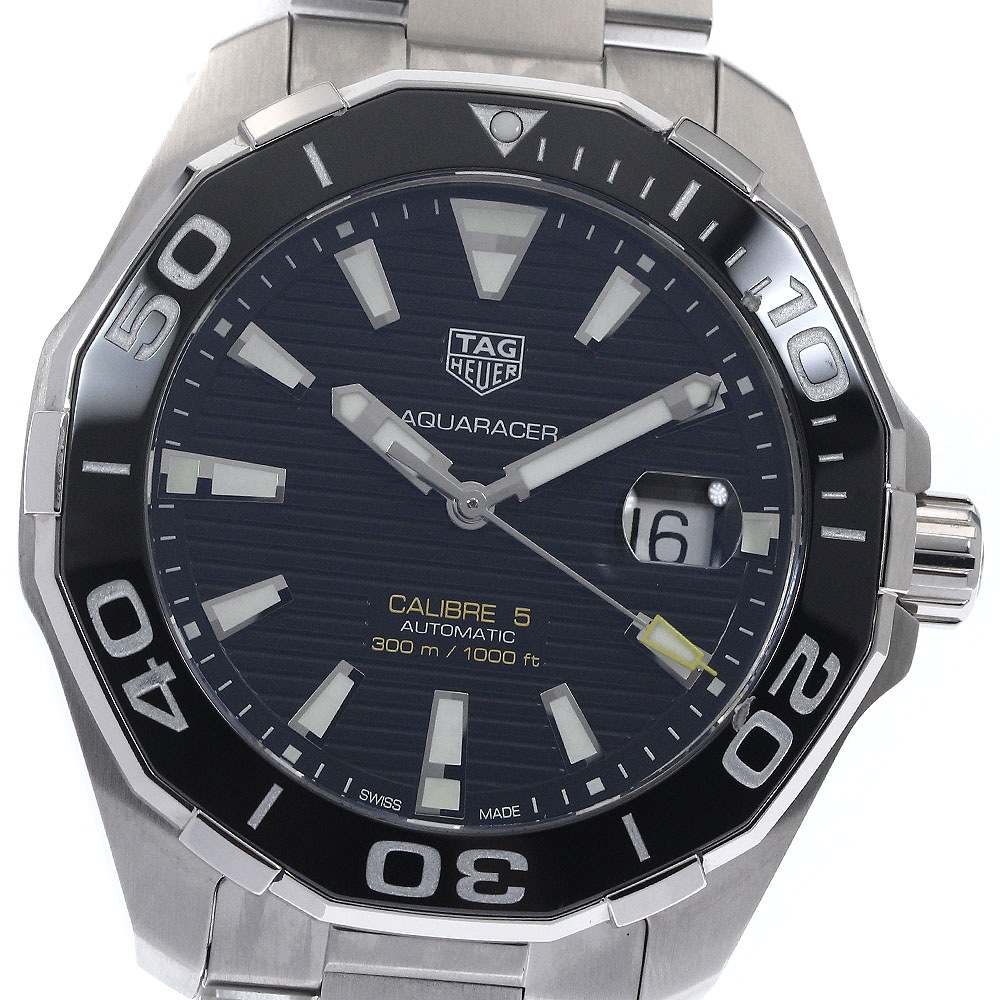 タグホイヤー TAG HEUER WAY201A アクアレーサー キャリバー5 デイト 自動巻き メンズ 良品 保証書付き_894408【中古】