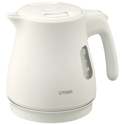 タイガー【TIGER】0.8L 蒸気レス電気ケトル QUICK＆SAFE＋ マットホワイト PCV-A080-WM【カップ1杯約57秒のスピード沸とう】