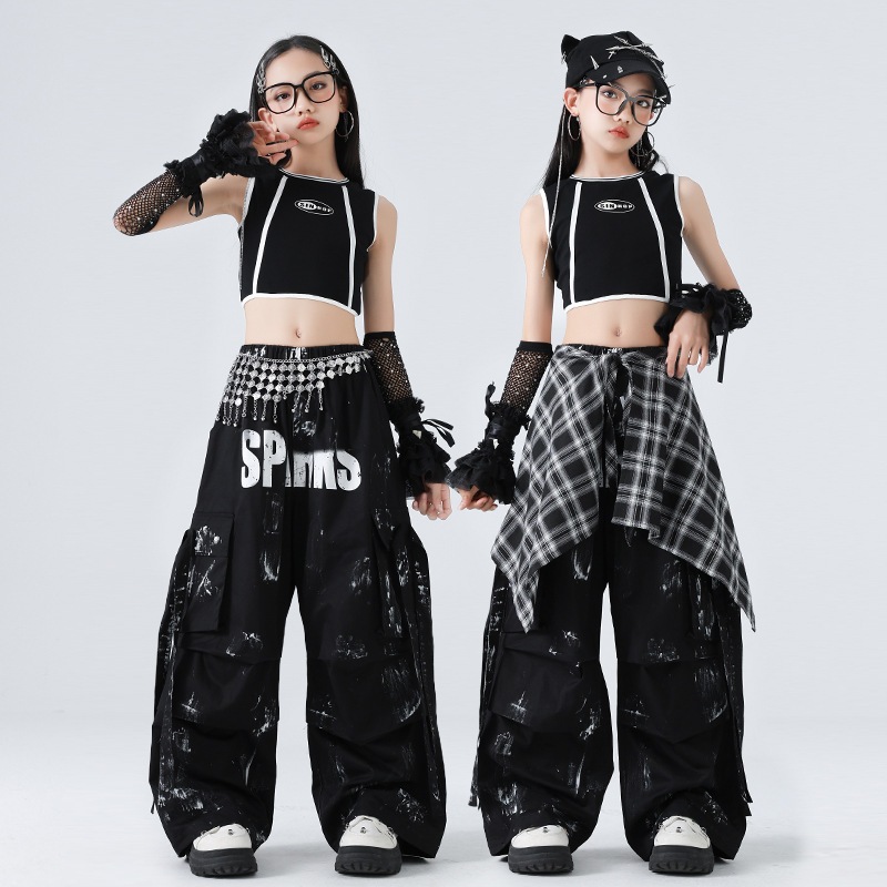 成人式 卒業式 発表会衣装 コスプレ ライブ衣装 入学式 結婚式 コンサート衣装 コスチューム ジャズダンス女児用衣装おしゃれな子供用ジャズストリートダンスパフォーマンス衣装小柄な女の子向けダンス