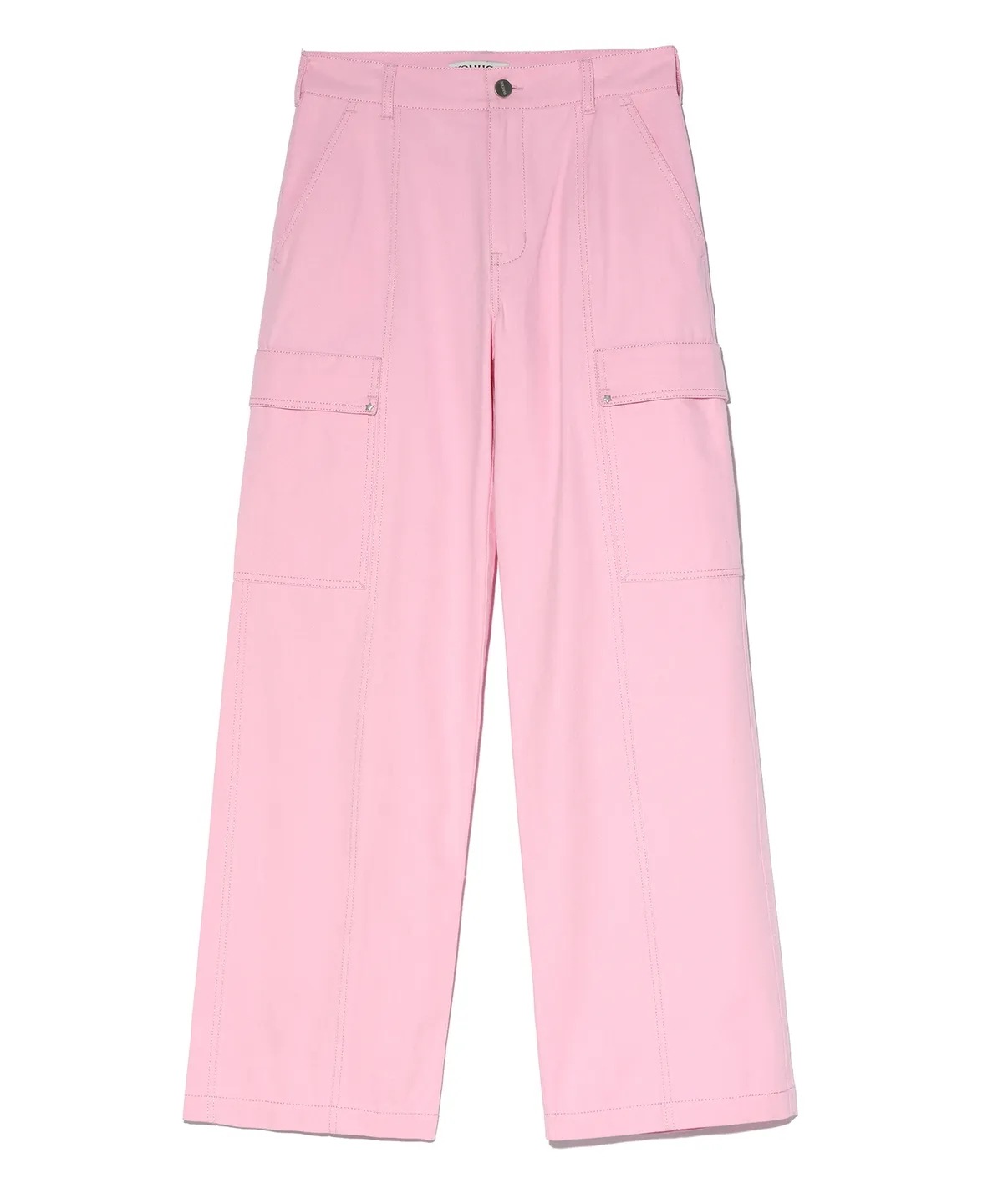 韓国 人気[YOUHEE] COTTON CARGO PANTS カーゴパンツ ピンク Qoo10 YOUHEE COTTON CARGO フルレングス