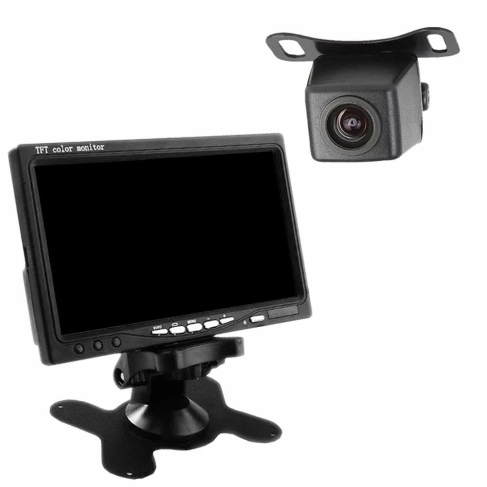 即納あり7.0インチ オンダッシュ 液晶モニター A0119N バックカメラセット 36万画素 広角170度 防水 カーモニター 車載モニター リアカメラ バックモニターセット 12v カー用品 O
