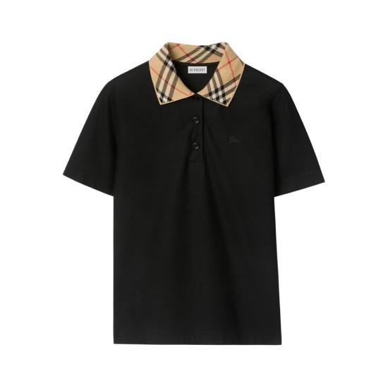 BURBERRY Women Polo Shirts 8119392 IMOGEN CHK A1189 BLACK