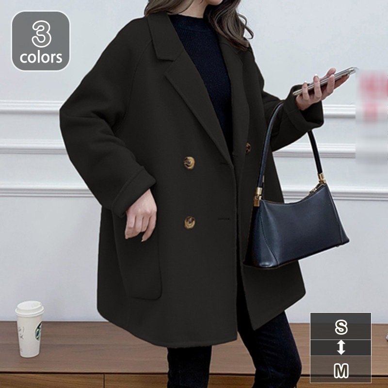 1000円OFFクーポン チェスターコート レディース トレンチコート コート アウター ラシャコート ジャケット ショート丈 長袖 シンプル おしゃれ 秋服 女の子 冬 大きいサイズ 40代 通勤