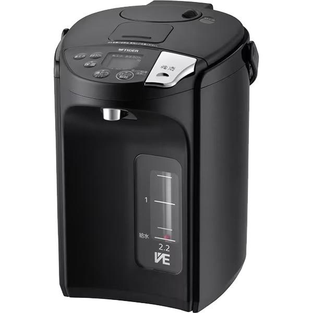 TIGER タイガー 蒸気レスVE電気まほうびん PIS-G220 2.2L ブラック とく子さん コードレス 節電VE保温 時短・省エネ 給湯 魔法瓶 ポット