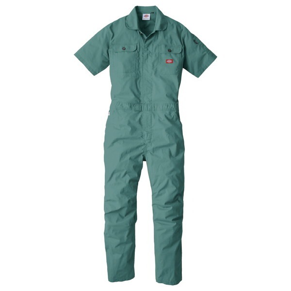 D749 グリーン LL ストレッチCVC 半袖ツナギ 5,988円