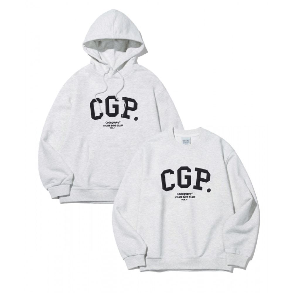 コデジー [ブラッシュ版][パーカーまたはスウェットシャツの選択] CGP アーチロゴスウェットシャツ_ライトグレー