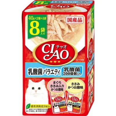 【12個セット】いなばペットフード CIAOパウチ乳酸菌バラエティ40g×8袋 7,288円