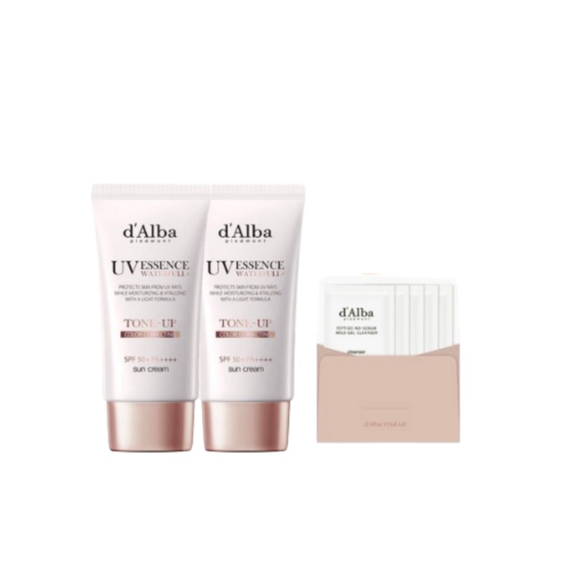 ウォータープル トーンアップ 日焼け止め SPF 50 + PA +++ 50ml x 2p +弱酸性 ジェル クレンザー 15ml セット 5,888円
