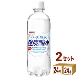 サンガリア 伊賀の天然水 強炭酸水 ペット500ml 48本(24本入×2ケース)【送料無料】