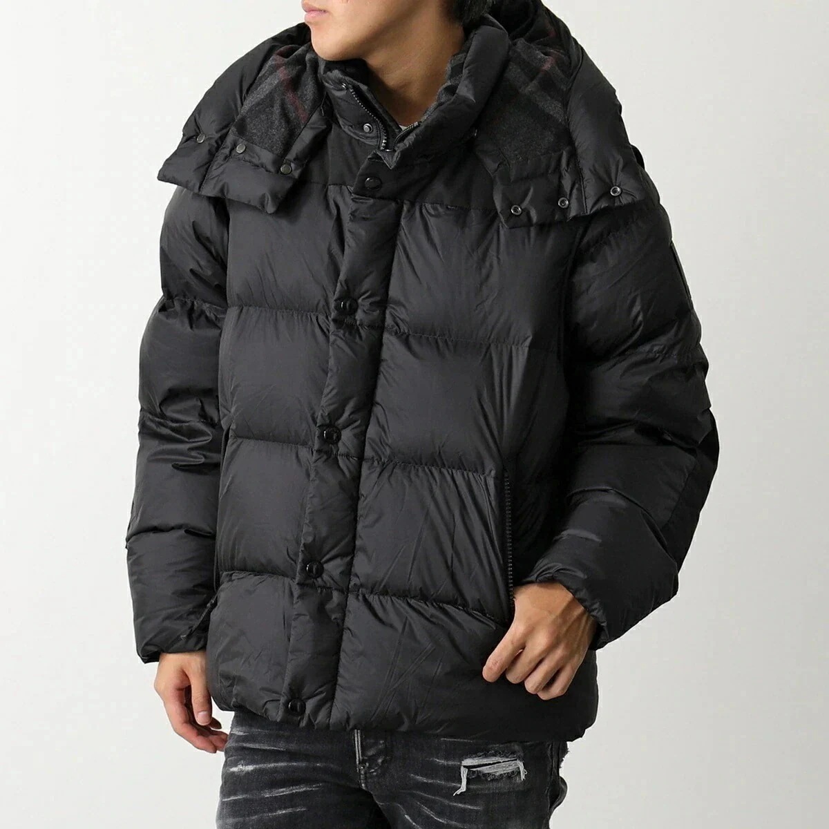 BURBERRY バーバリー ダウンジャケット LEEDS リーズ 8059139 メンズ デタッチャブルスリーブ ベスト パファージャケット フード付き 2w