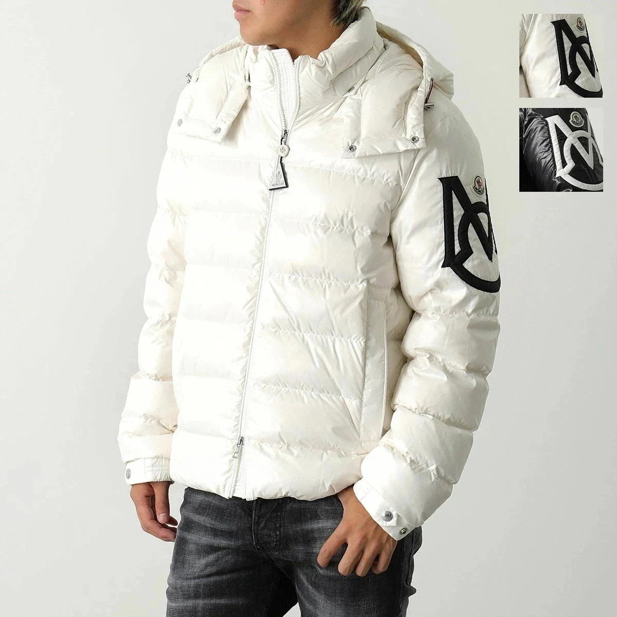 MONCLER モンクレール ダウンジャケット SAULX ソールクス 1A00007 5963V メンズ ナイロン アイコンパッチ フード付き 軽量 カラー2