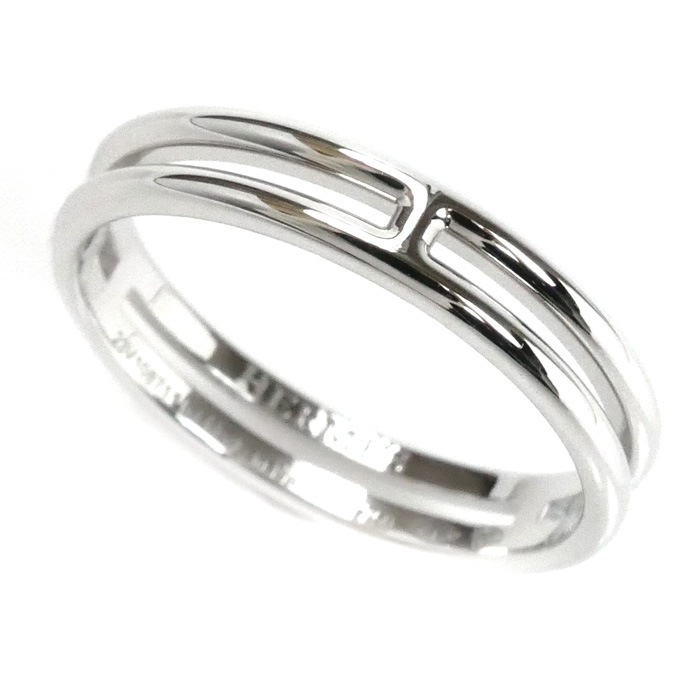 HERMES エルメス K18WG ホワイトゴールド アリアンヌ リング・指輪 H119834B 00054 14号 54 3.2g レディース 中古 美品