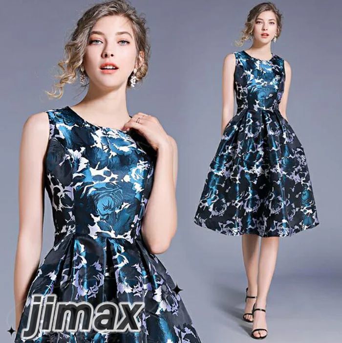 パーティードレス 結婚式 ワンピース プリント フォーマルドレス お呼ばれ ドレス フォーマル 服 服装 ミセス ブライズメイド 大人 上品 20代30代40代 大きいサイズ 春 夏 秋 冬 パーティ