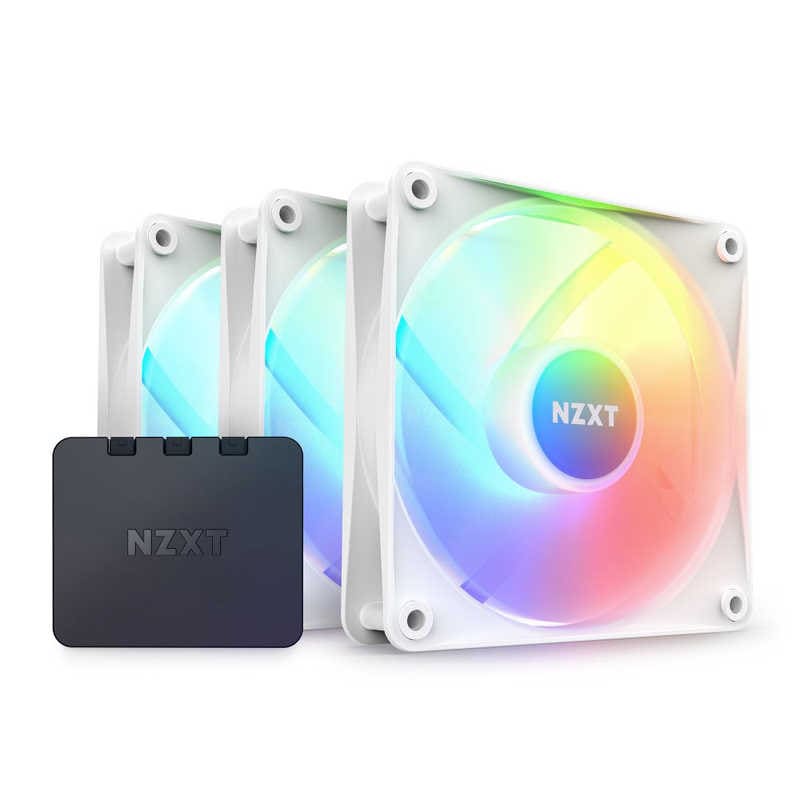 NZXT　ケースファン ×3 ［ 120mm /1800RPM ］ F series RGB CORE FAN ホワイト　RF-C12TF-W1