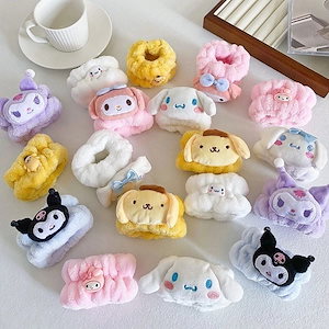 サンリオ3日出荷リストバンド 吸水リストバンド マイクロファイバー 袖濡れ防止 洗顔用 アームバンド ふわふわ シュシュ ヘアバンド リストバンド スポーツ 韓国 贈り物