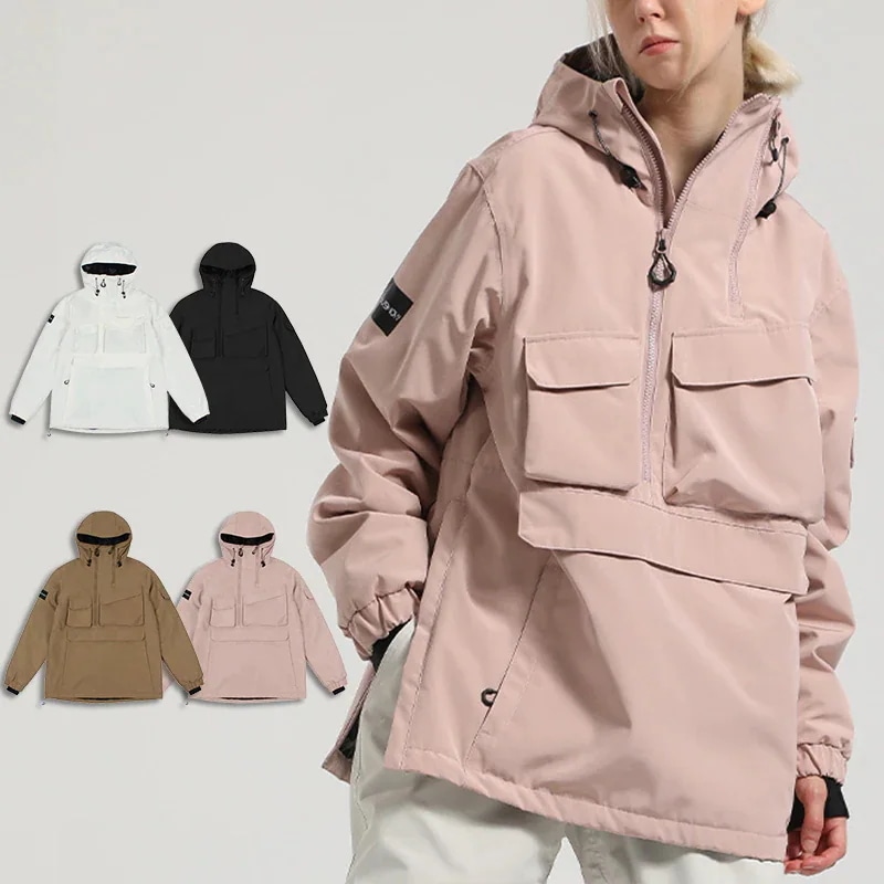 【急速出荷!】スノーボードウェア スノボウェア スキーウェア ジャケット プルオーバー パーカー 男女兼用 レディース メンズ スノーボード ウェア 防風 防水 防寒着