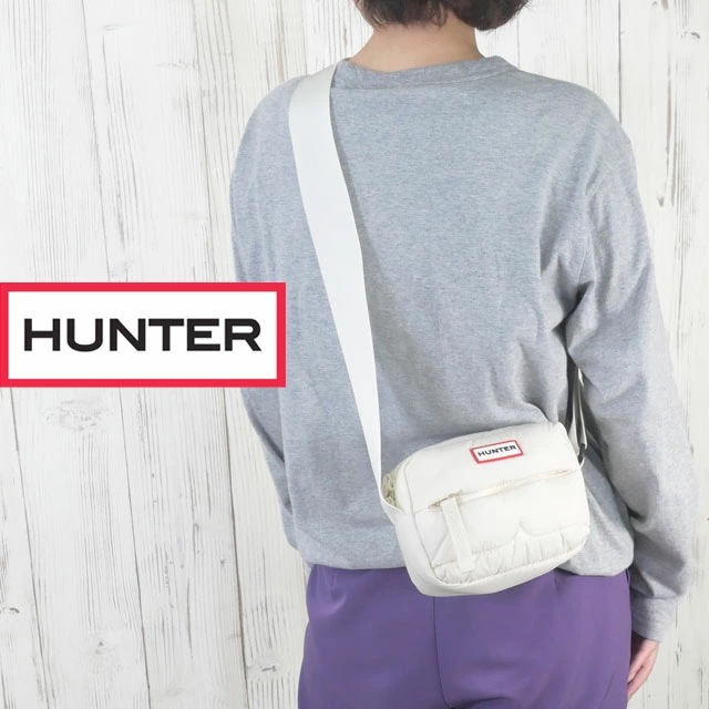 ハンター ショルダーバッグ メンズ UBX2238CPE イントレピッド パファー ミニ クロスボディ レディース モノグラムプリント ショルダーポーチ 斜め掛け 肩掛け ポシェット 大人 軽量 耐水