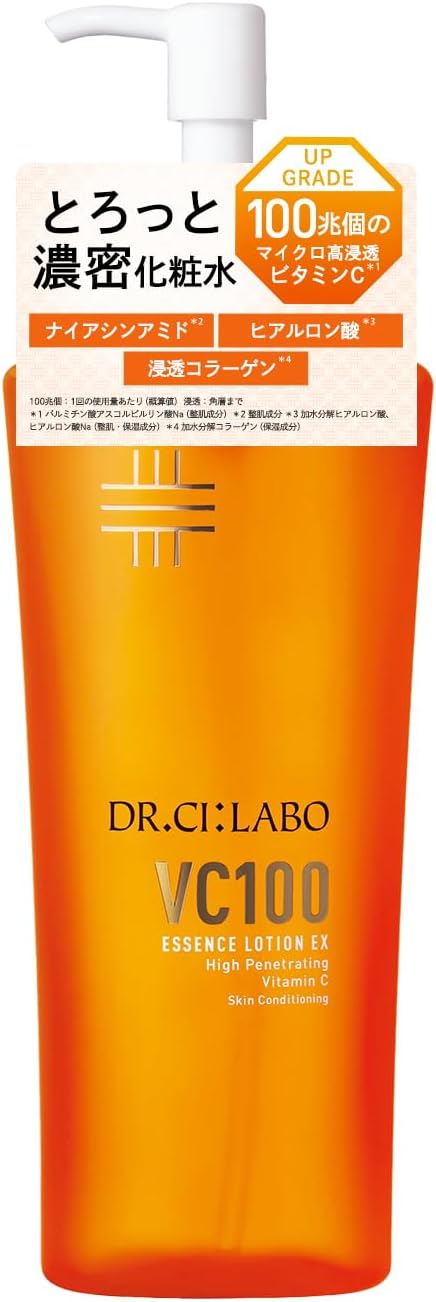 ドクターシーラボ DR.CI:LABO New VC100 エッセンスローションEX V 285mL / 1本 / 約2~3ヶ月分 ビタミンC 化粧水 透明感/毛穴/キメ ポンプタイプ