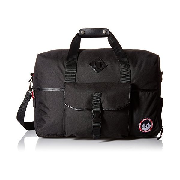 Steve Madden Men s overnighter/Duffle Bag， Deeper Black， One Size 並行輸入品