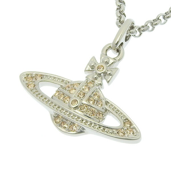 ヴィヴィアンウエストウッド アクセサリー レディース ネックレス シルバー×ライトピーチ MINI BAS RELIEF PENDANT 6302008602P444CN VIVIENNE WESTW