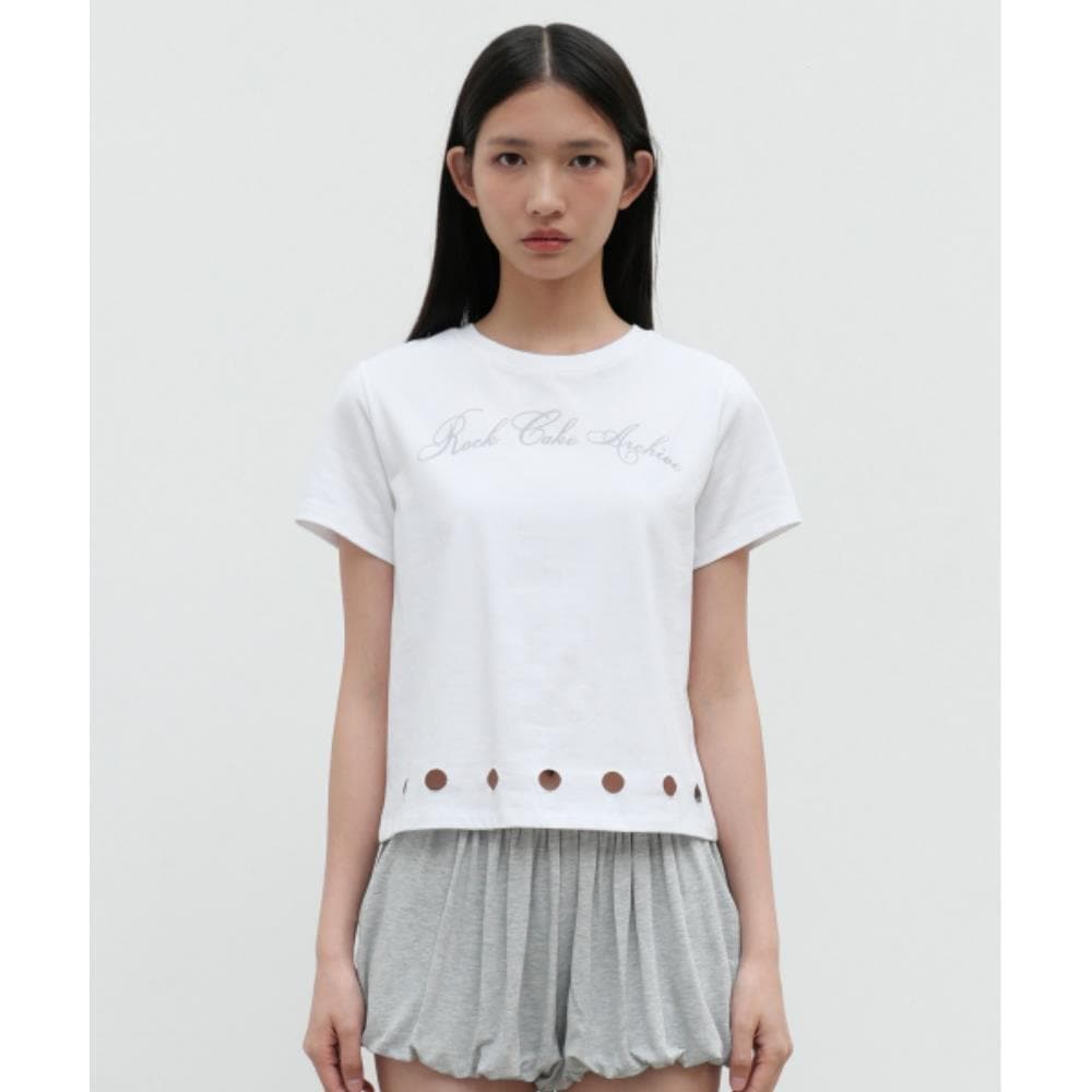 ROCKCAKE Punching Line Top White RC25TP21300WH