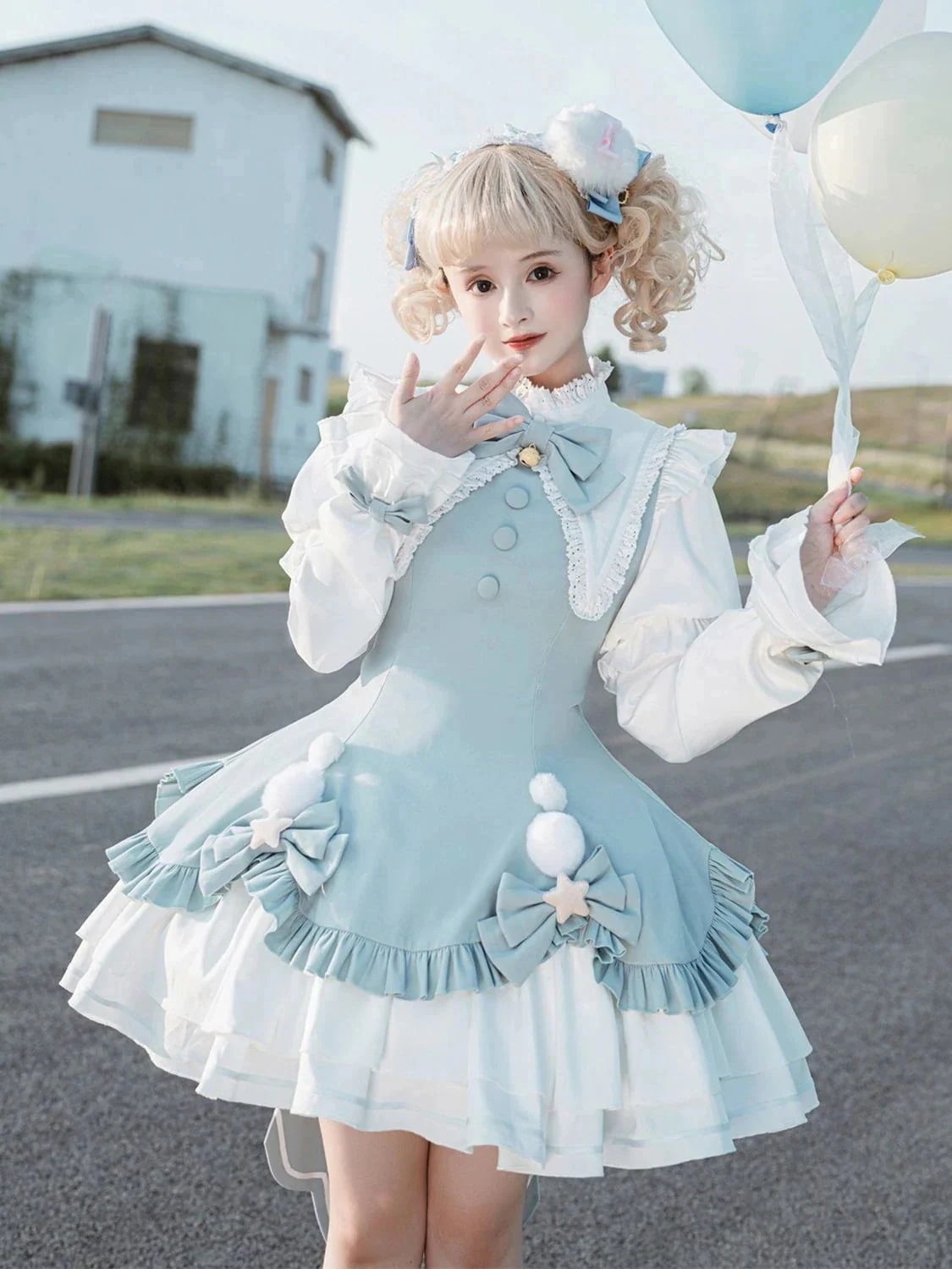 オプ毎日可愛くて甘い袖取り外し可能