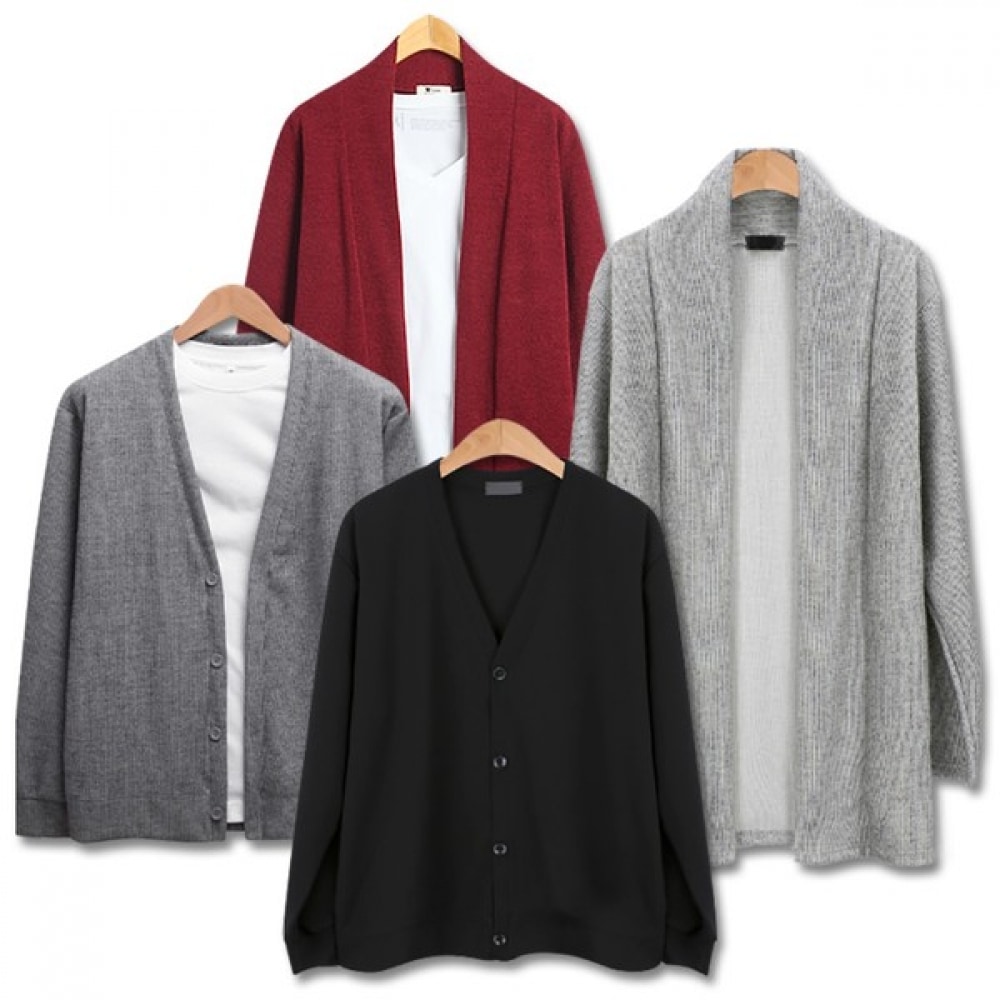 (TOPBOY) スタンダードベーシックプレーンカーディガン 7種の中から1つ選択 (BTBS_940)
