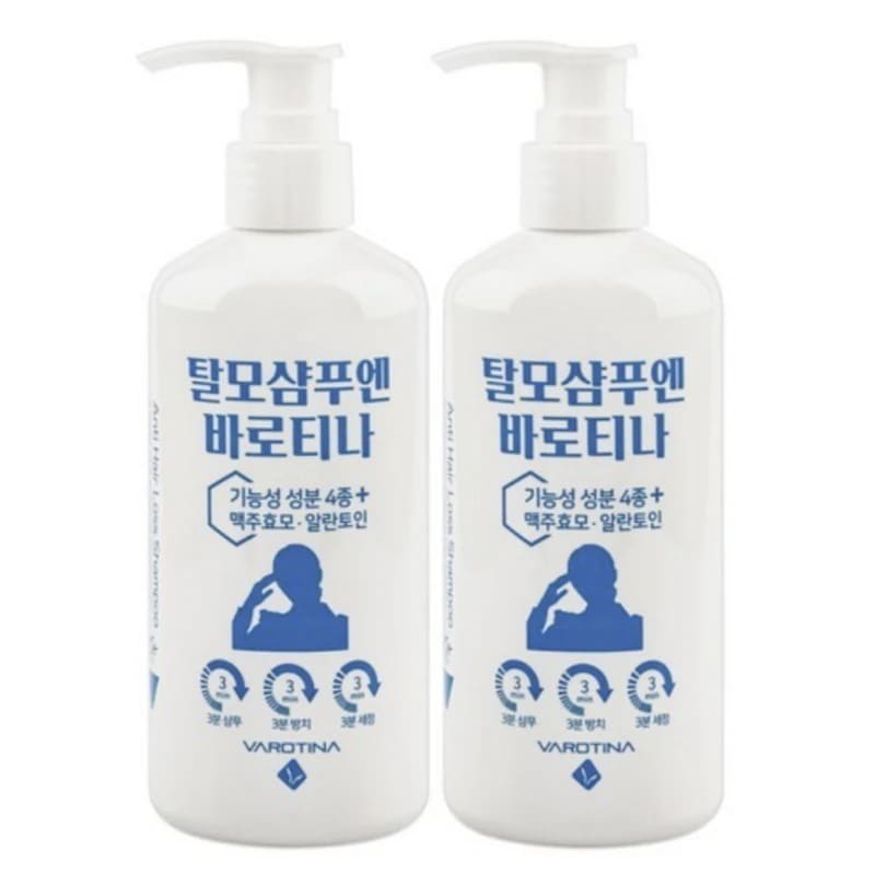 天然由来界面活性剤配合 4機能性 ビオチン 薄毛ケアシャンプー 2本セット（300ml×2）