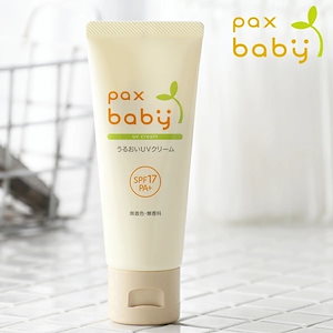パックスベビー うるおいUVクリーム SPF17 PA+ 40g 太陽油脂 日焼け止め 子ども 敏感肌 赤ちゃん UVケア UV対策 保湿 無添加 ナチュラル チューブ 全身 顔 石けんで落とせる