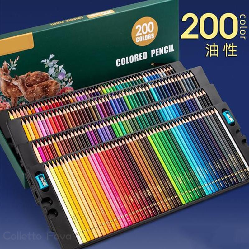 おすすめ品水彩色鉛筆 200本セット色鉛筆 文房具 水彩画 カラフル鉛筆 油性色鉛筆 子供お絵かき 大人の塗り絵 高品質 発色がよい お絵かき 写生