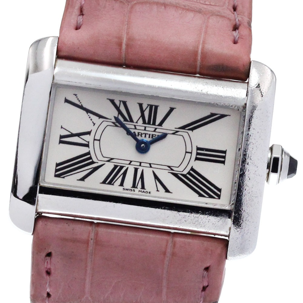 カルティエ CARTIER W6300255 ミニタンクディバン クォーツ レディース 箱・保証書付き_825691【中古】