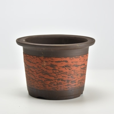 盆栽鉢 ウデ朱松皮桶型 5号 幅約17cm高さ約1112cm 陶器 5,392円