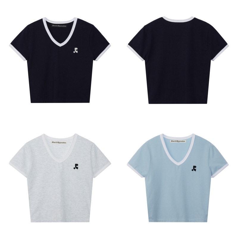 【REST & RECREATION】 V-NECK RINGER T-SHIRT : 3COLORS