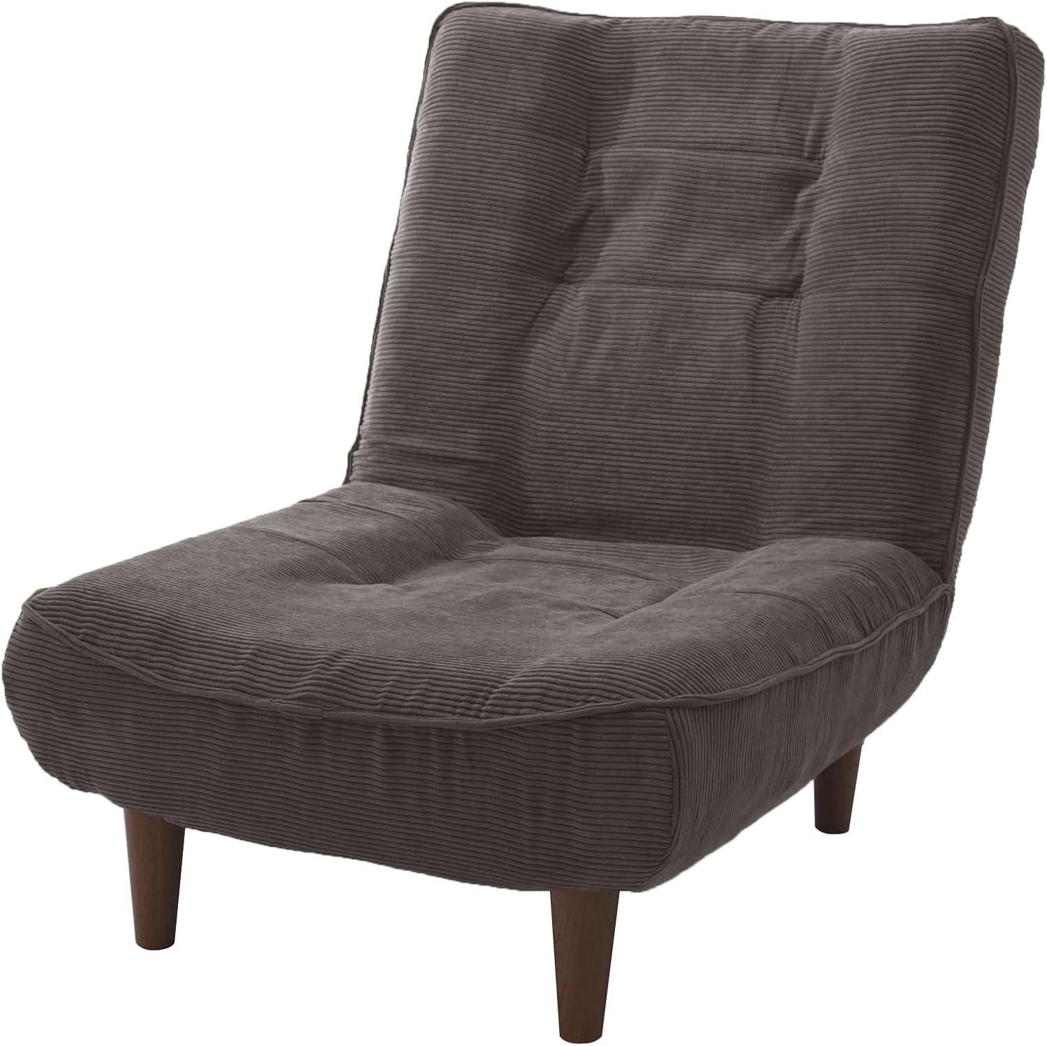 セルタン 幅約66cm 和楽の浅葱 1人掛け ポケットコイル コーデュロイグレー 背部リクライニング 日本製 A327P-686GRY