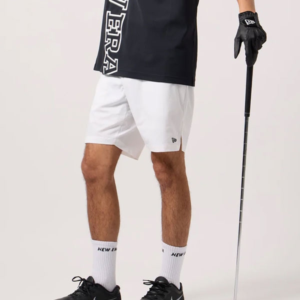 26SS ニューエラ NEW ERA ショートパンツ Turf & Surf Shorts カーキ ゴルフ 半パン ストレッチ トレーニング 14859947