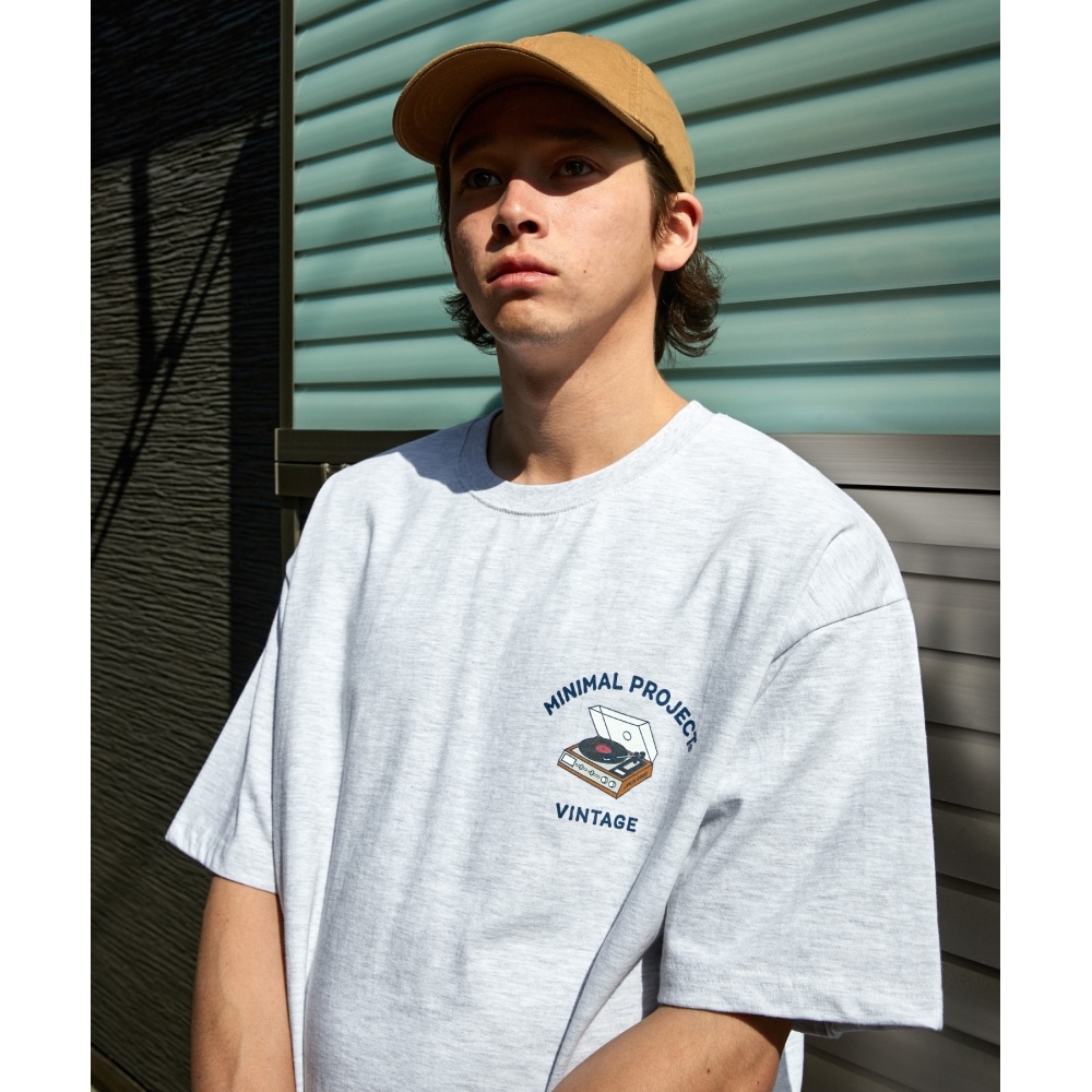 MINIMALPROJECTターンテーブルヴィンテージオーバーフィット半袖Tシャツ MST148 [ASH GRAY]