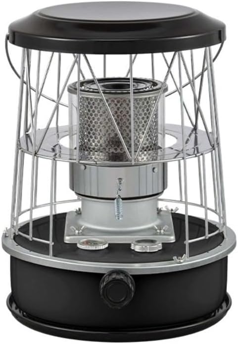 色: ブラック ポータブル焼油ヒーター 高火力省エネ コンパクト軽量 屋内屋外兼用 キャンプ/釣り/防災用 燃料効率良好 卓上暖房 アウトドアストーブ 緊急暖房 (ブラック)