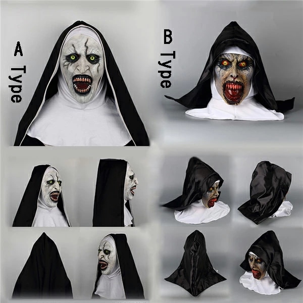 おもしろマスク ビックリ 修女の仮面 お化物 ハロウィン 宴会グッズかぶりもの ラバーマスク 仮装 余興 ゲーム ラテックスマスク コスプレパーティー be091c0c0t2