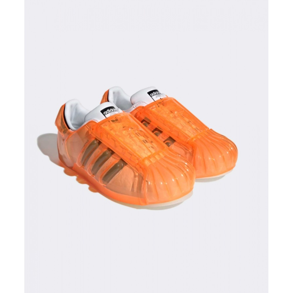 アディダススーパースターバブル-ホワイト:オレンジ/IH5961