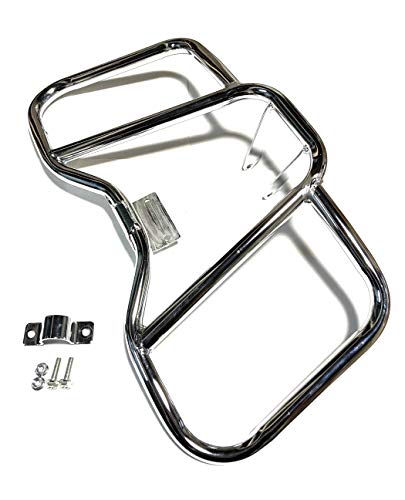 スズキ 用 エンジンガード バンパー シルバー メッキ 銀 GN125 GN125H GN125-2F HJ125-8 等 社外品 カスタム パーツ 部品 (シルバーメッキ)