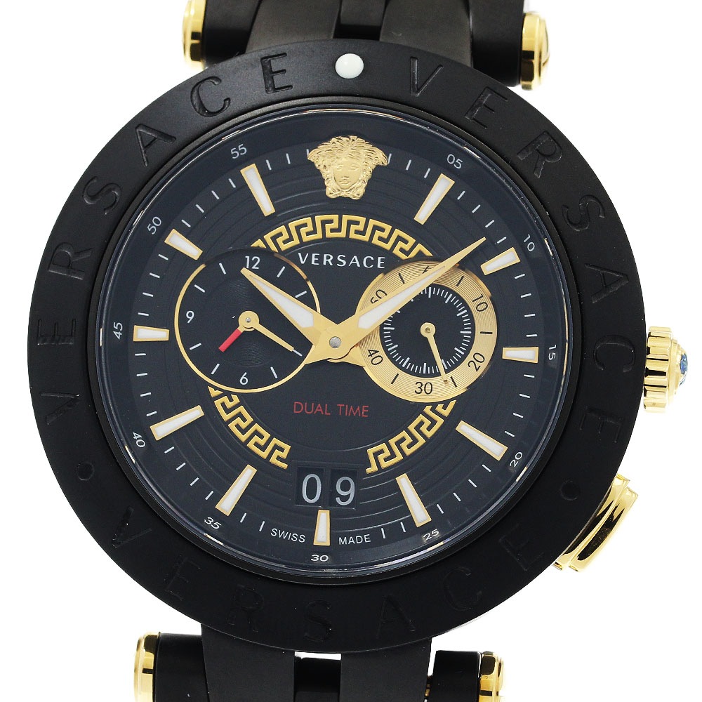 ヴェルサーチ VERSACE VEBV00619 Vレース デュアルタイム クォーツ メンズ 未使用品 _932522【中古】