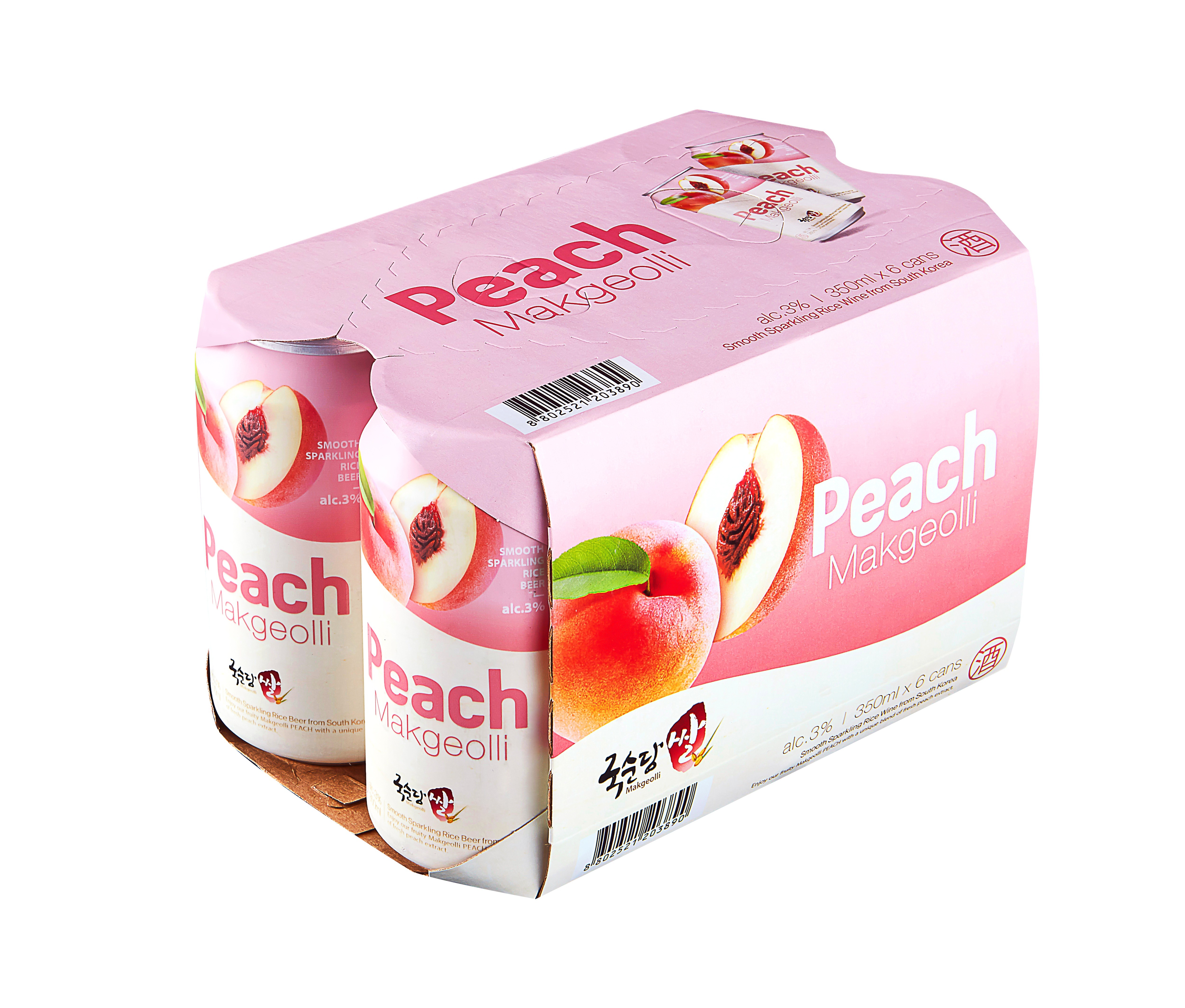 麹醇堂 米マッコリモモ　350ml　２４缶