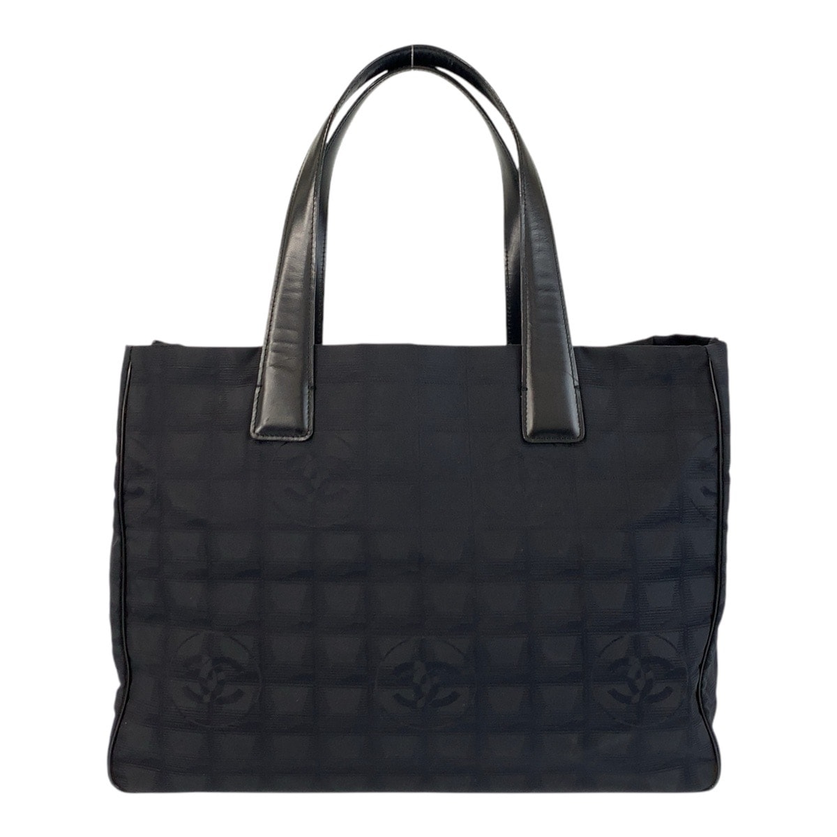 美品 ニュートラベルライン ブラック 黒 ゴールド金具 ナイロン/レザー トートバッグ ショルダーバッグ レディース 501657