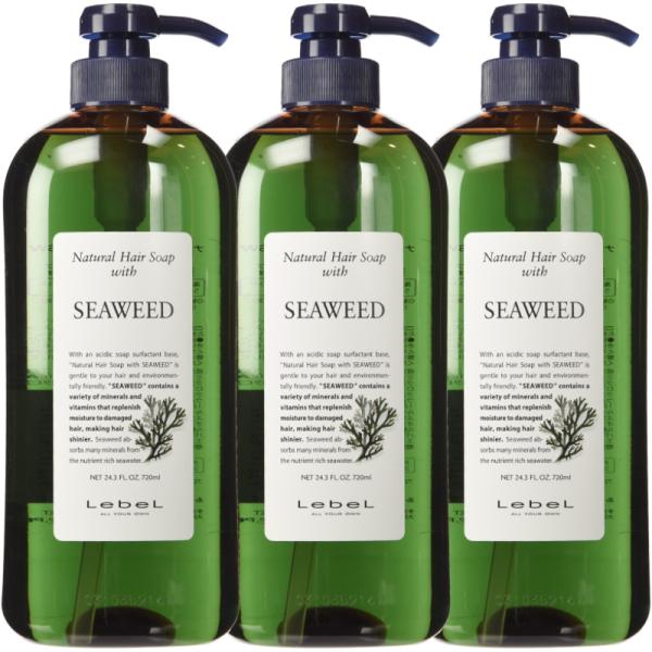 ルベル ナチュラル ヘアソープ シャンプー シーウィード SW 1000ml 3個セット