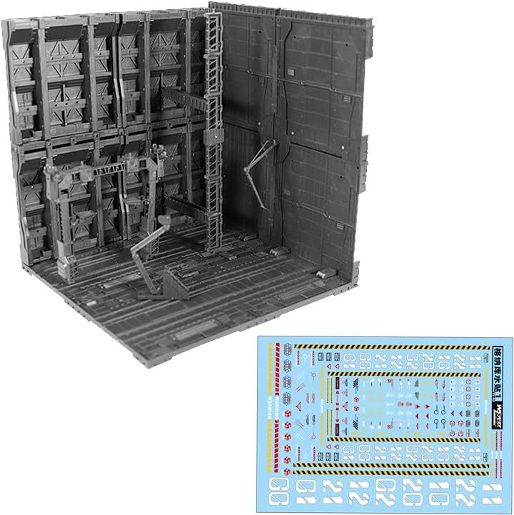 プラモデル ジオラマベース 格納庫 アクションベース ビルダーズパーツ ガンプラ Type 33(Type 33, 幅30x奥行き30x高さ30cm)