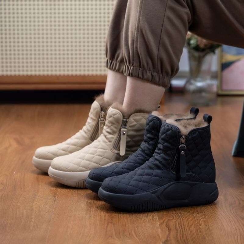 秋冬 超人気 レースアップ 滑り止め シークレットシューズ 厚底スニーカー 女性用秋冬の最新 外反母趾 ハイカット ショートブーツ レディース ノーブーツ 暖かい 美脚 厚底