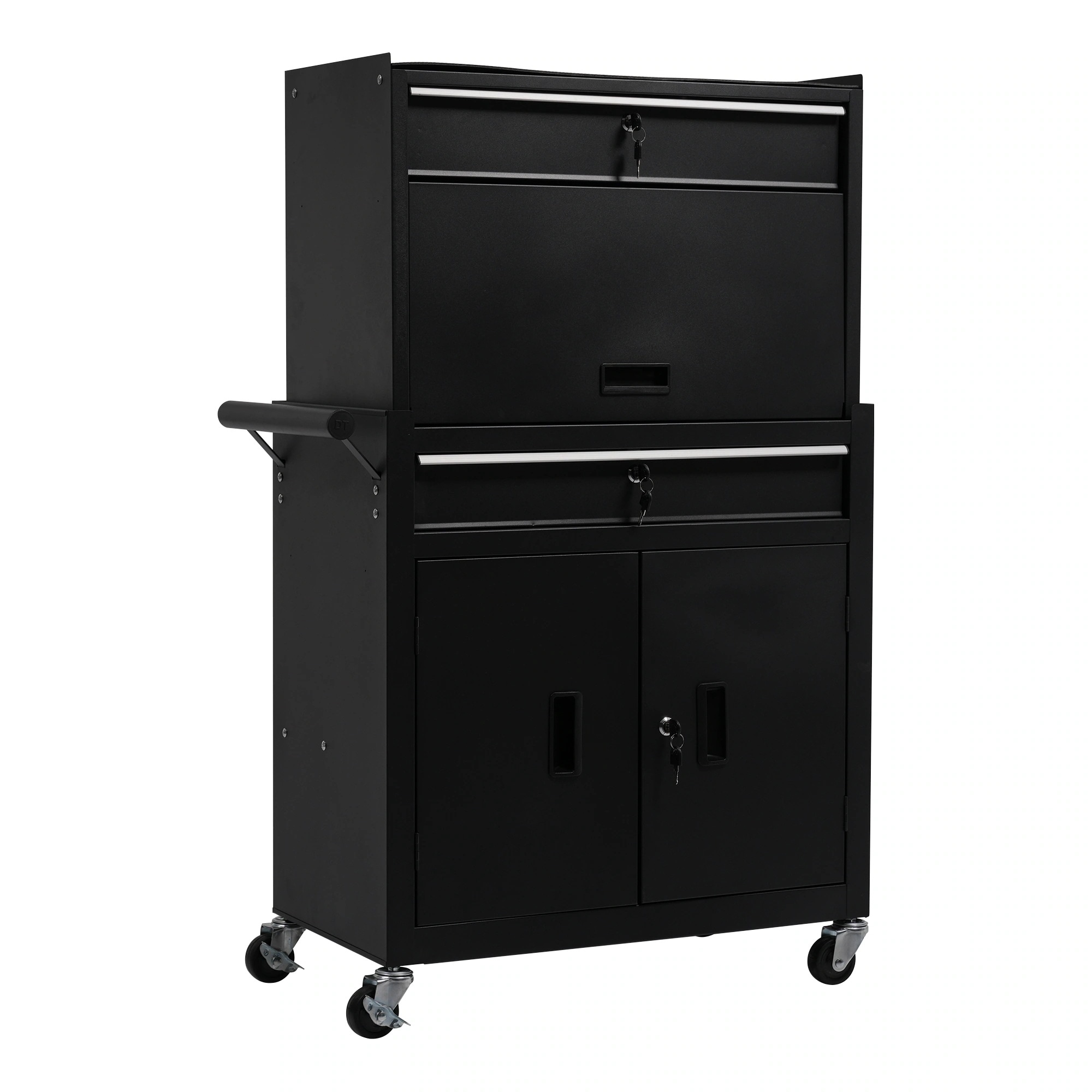 657ツールキャビネット 多機能 ツールワゴン ツールカート工具カート ロールキャビネット スチール ローラーキャビネット ハンドル W76×D37×H117cm DIY 引き出し 有孔ボード付き 鍵 22,605円