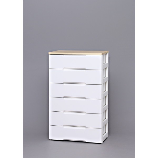 HG-726 ウッドトップチェスト ホワイト/ペアー メーカー直送